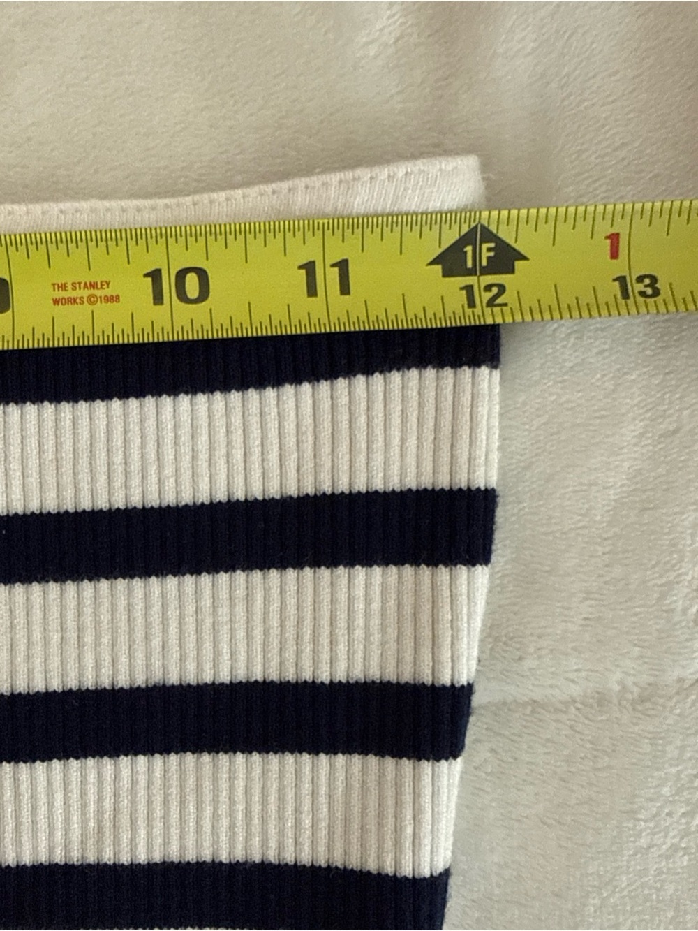 Edikted Ribbed Knit Striped Bodycon Maxi Dress Strapless Size Large Back Slit - Picture 9 of 11